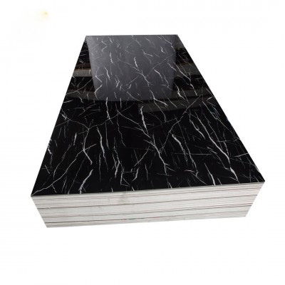 PVC UV Marble Stone Board - Net Black Color